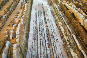 Famous flysch of Zumaia, Basque Country, Spain
