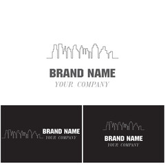 Modern City skyline . city silhouette. vector illustration in flat design