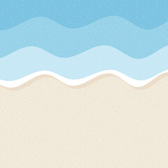 water wave and sandy beach background vector illustration