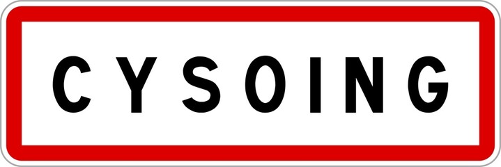 Panneau entrée ville agglomération Cysoing / Town entrance sign Cysoing
