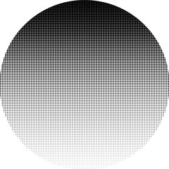 halftone gradient circle with transparent background