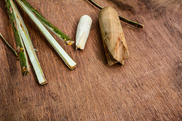 Process of willow sticks preparation for basket weaving