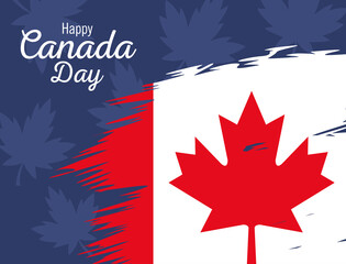 Obraz premium canada day celebration lettering poster