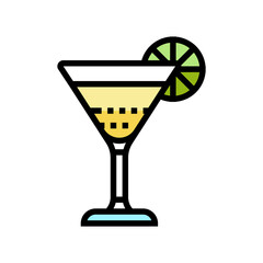 cocktail lemon ingredient color icon vector. cocktail lemon ingredient sign. isolated symbol illustration