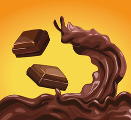 chocolate bars and liquid