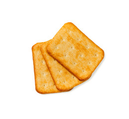 Crackers or biscuits. Cookies isolated