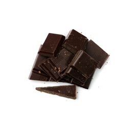Broken Chocolate Bar Isolated