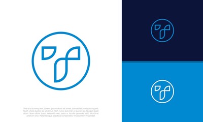 Initials T logo design. Initial Letter Logo.