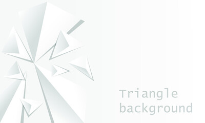 Abstract white geometric 3D background. Design for wallpaper, banner, landing page. Vector illustration