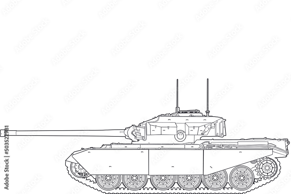 Wall mural centurion is a british tank. it is believed that this is the first main battle tank in the history o