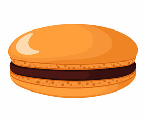 Vector illustration of French macaroon