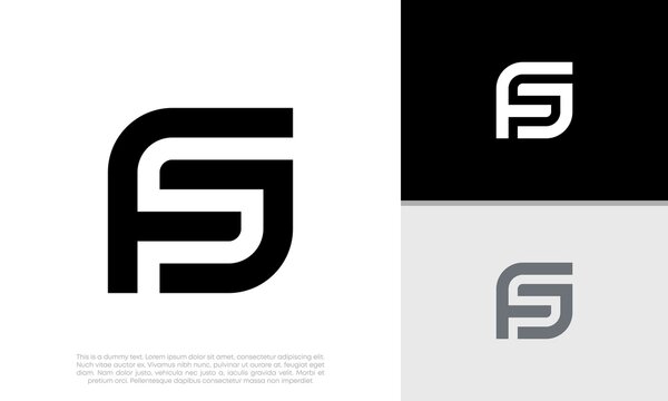 Initials FS logo design. Initial Letter Logo.