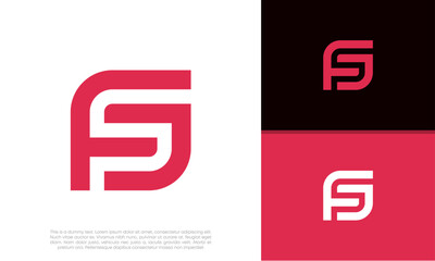 Initials FS logo design. Initial Letter Logo.