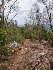Mountain trekking path in Thailand