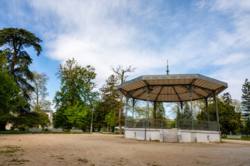 gazebo in the garden in the pau city