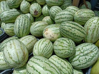 watermelons at the market for sale 