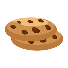 Isolated cookies hands father vector illustration