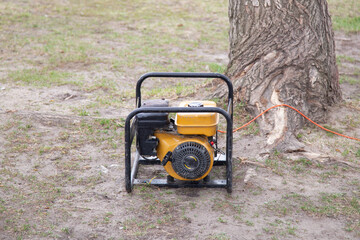 Portable gasoline generator.The use of an autonomous energy source. An additional source of energy.