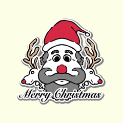 hand drawn santa cartoon