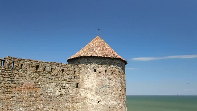 Old fortress. Tower of the citadel. Epoch Greeks, Romans, Huns, Byzantines, Armenians, Golden Horde, Genoese, Turks.