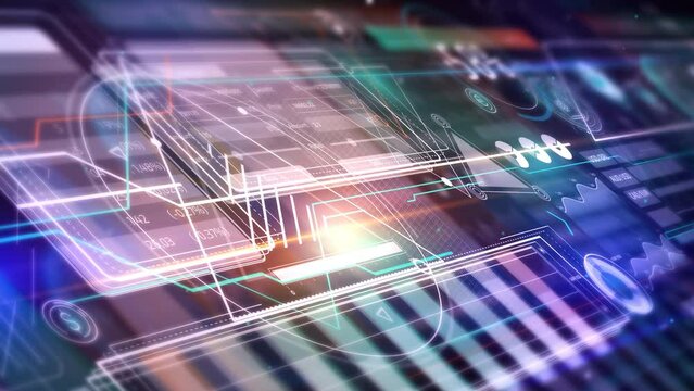 Animation of digital data in 3D space
