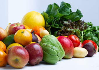 Different fruits and vegetables