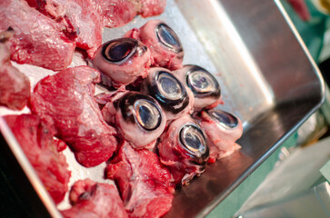 tuna eyes in Japanese fish market