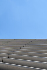 Stone stairs and blue sky in the city of Hamburg