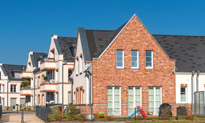 newly built houses in rows