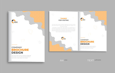 Fototapeta na wymiar Company brochure design template. Company profile cover design, annual report cover design, brochure cover layout, a4 size.