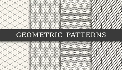 Fototapeten Set of arabic seamless patterns. Asian geometric traditional design islamic pattern. Seamless arabic ramadan pattern. © sunspire