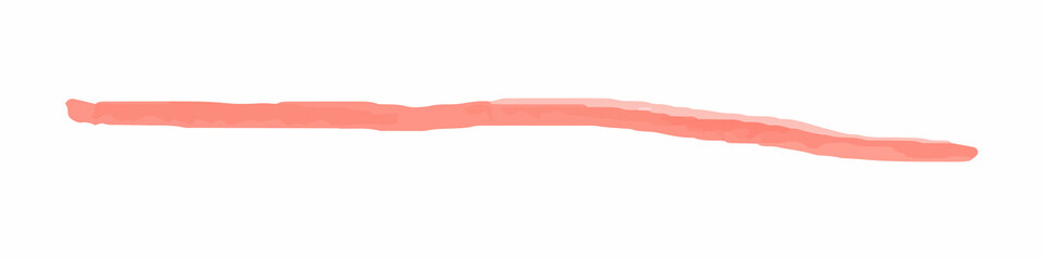 Pink watercolor brush stroke. Paint spot on a white background