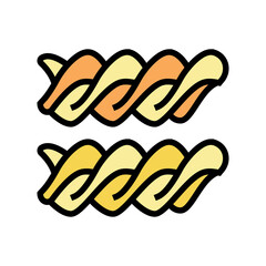 fusilli pasta color icon vector. fusilli pasta sign. isolated symbol illustration