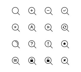 search line icons 