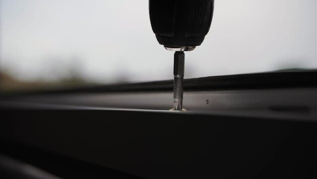 screwdriver screws screw, installation of window frame
