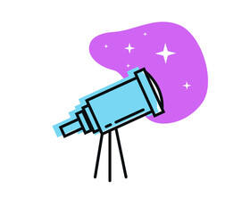 telescope, astronomy icon. Editable vector. For mobile and web.