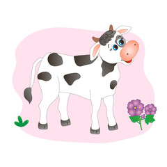 domestic animal in cartoon style. vector image.