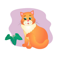 domestic animal in cartoon style. vector image.