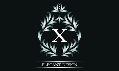 Obraz premium Simple creative logo for the letters X. Business sign, identity monogram for restaurant, boutique, hotel, heraldic, jewelry.