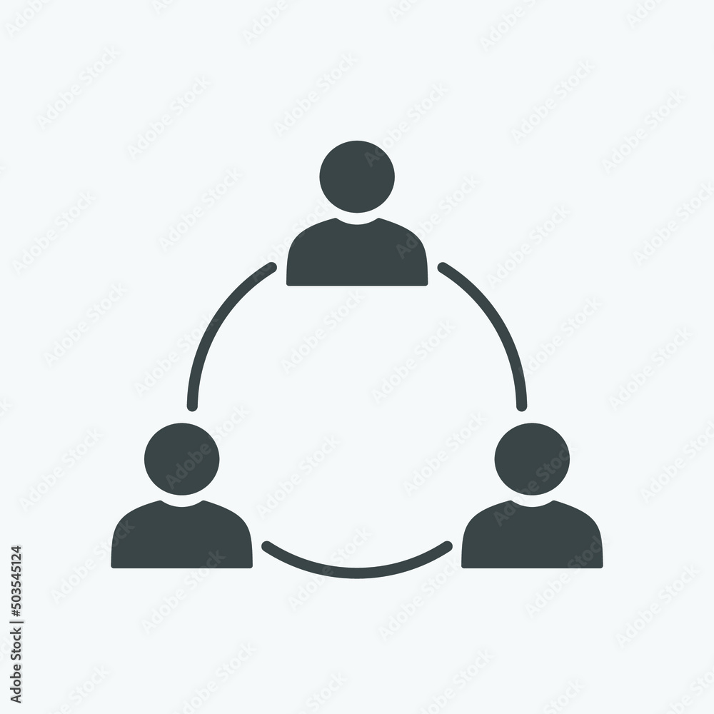 Poster business people, teamwork vector icon. isolated management developing icon vector design. designed f