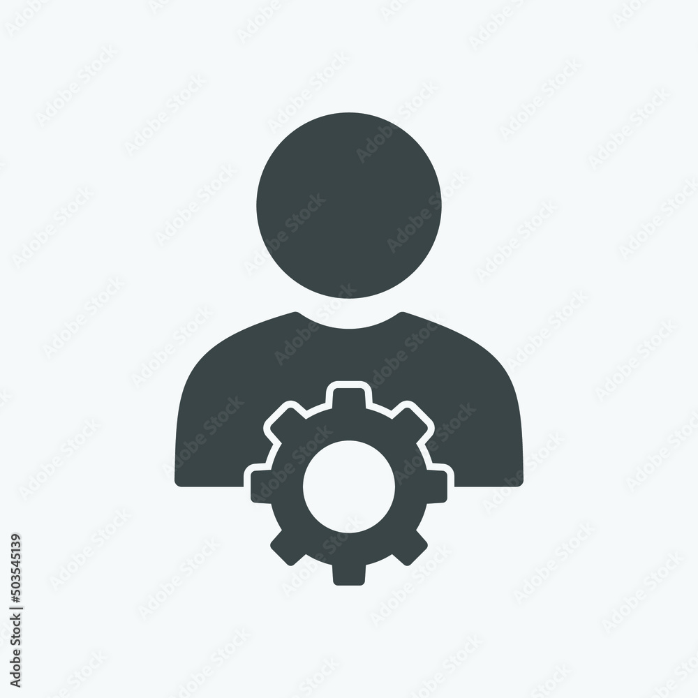 Poster user management vector icon. isolated management icon vector design. designed for web and app design