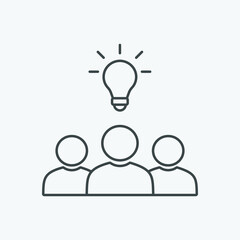 Business people, teamwork solution vector icon. Isolated management developing icon vector design. Designed for web and app design interfaces.