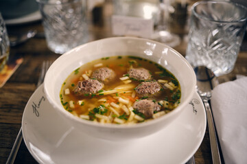 photos depicting a traditional Czech wedding lunch