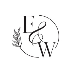 we, ew, Elegant Wedding Monogram, Wedding Logo Design, Save The Date Logo
