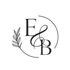 be, eb, Elegant Wedding Monogram, Wedding Logo Design, Save The Date Logo