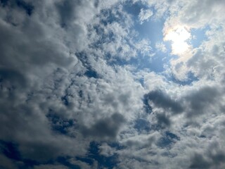 blue sky with clouds