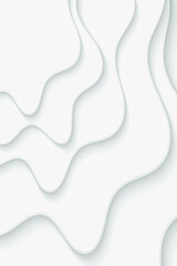 Abstract white paper background with curve lines and waves.