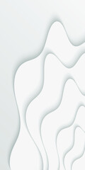 Abstract white paper background with curve lines and waves.
