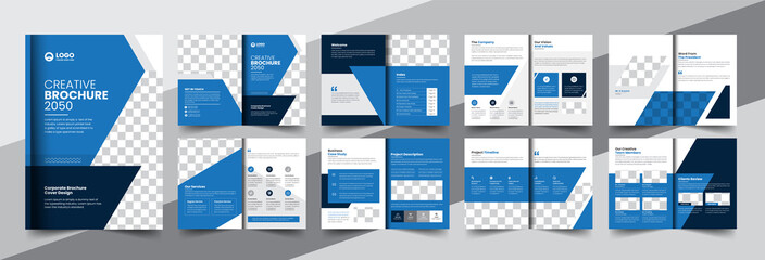 Corporate company profile brochure annual report booklet business proposal layout concept design - obrazy, fototapety, plakaty