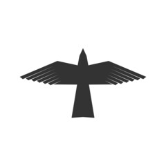 Dove vector illustration. Pigeon. Logo in the form of a bird, a symbol of the world, the image of God's Spirit.